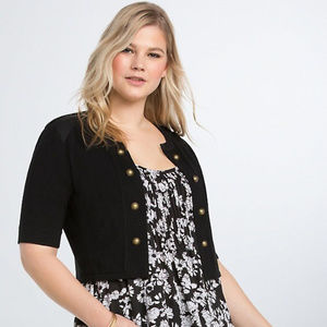 Torrid Black Military Shrug size 4X